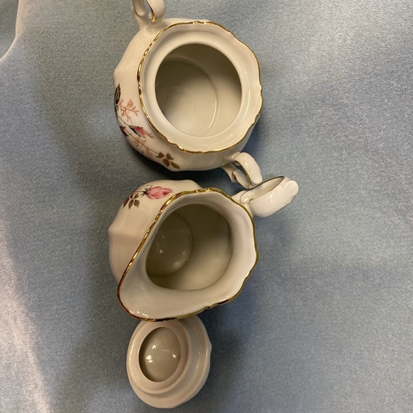 PinkRose Mitterteich Bavaria Germany Creamer and Lidded Sugar Bowl set - Picture 8 of 15